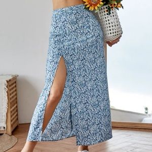brand new long flowy floral maxi skirt